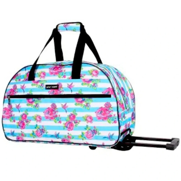 Betsey Johnson Rolling Carry-On Duffle Bag New - Picture 1 of 11